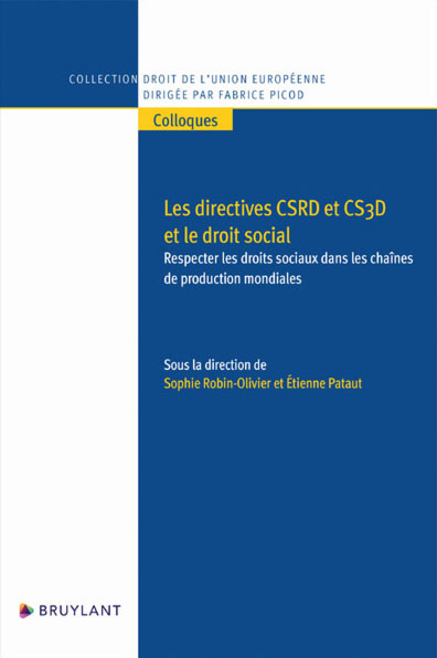 Première de couverture de l'ouvrage Les directives CSRD et CS3D