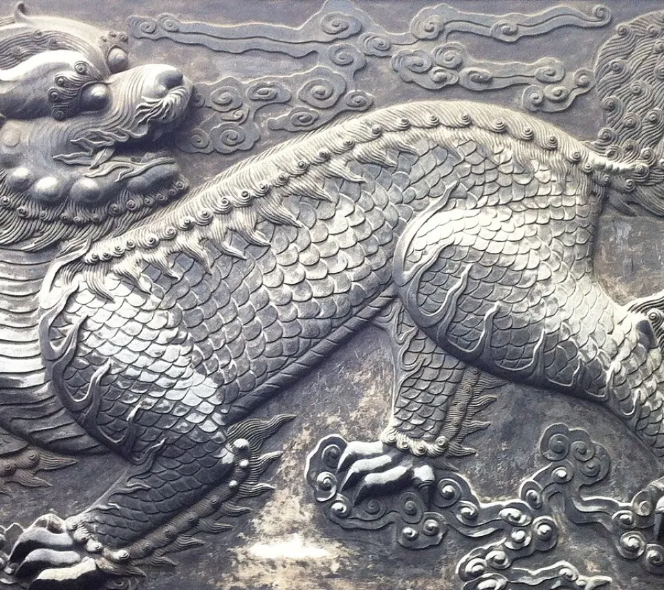 Gravure d'un dragon