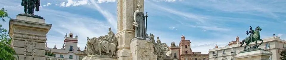 Paysage ibérique avec des monuments