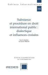 Couverture  Substance et procédure en droit international public : dialectique et influences croisées : Actes de la journée d'études du 12 décembre 2016, Collectif sous la direction de Ioannis Prezas, paru aux Editions Pedone, Collection : Cahiers internationaux, le 1 janvier 2019, 220 pages