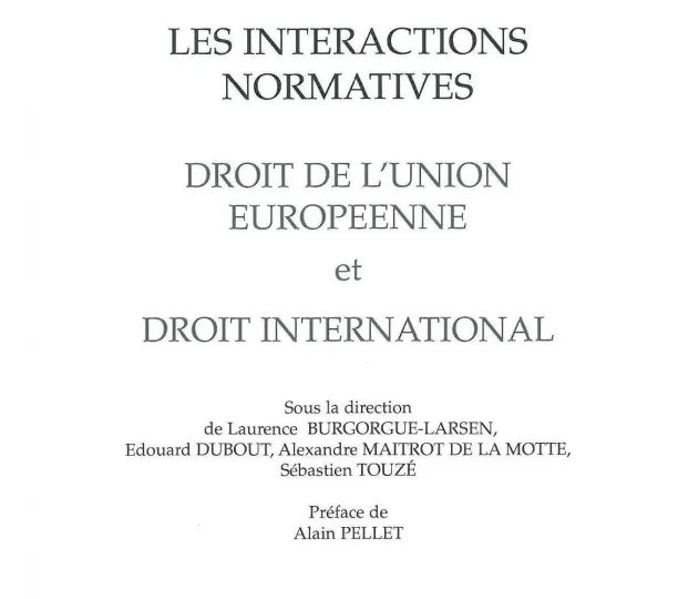 Les interactions normatives