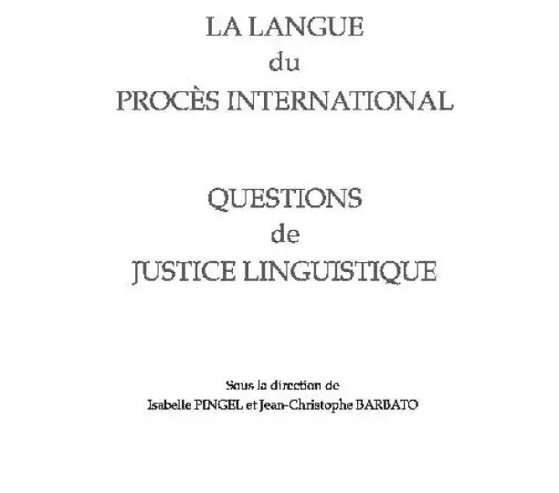 La langue du procès international