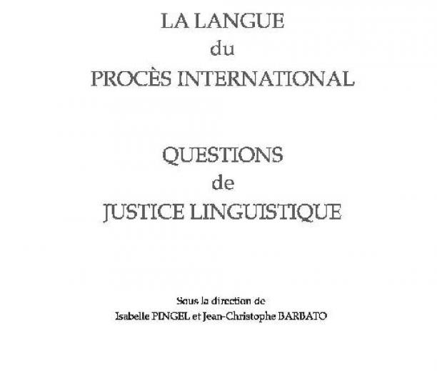 La langue du procès international